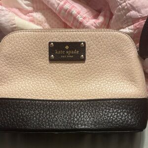 Kate Spade Tan and Black Cosmetic Bag